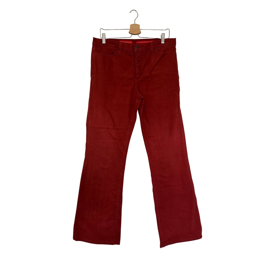 NYDJ Tummy Tuck Jeans Red Straight Leg Pants Style 401BW Womens 12 Made in USA
